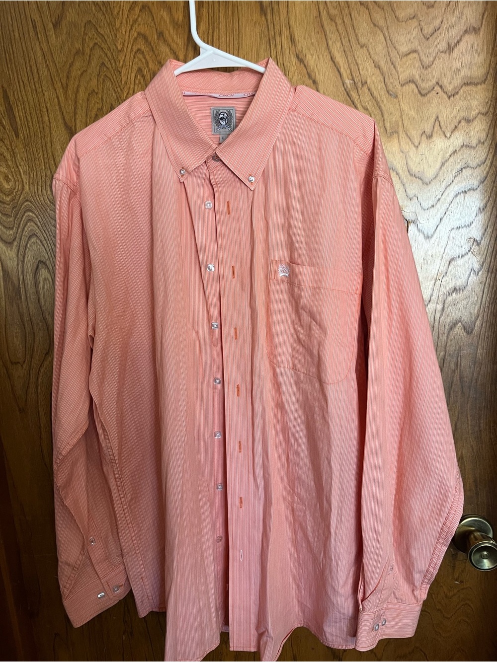 Cinch Men's Button-Down Shirt - Peach